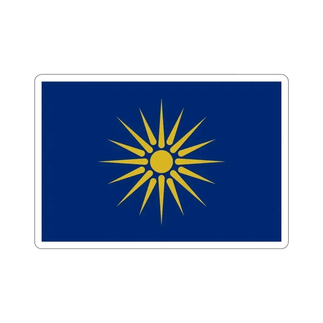 Flag of Greek Macedonia Greece STICKER Vinyl Die-Cut Decal 4 Inch - The Sticker Space