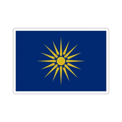 Flag of Greek Macedonia Greece STICKER Vinyl Die-Cut Decal 4 Inch - The Sticker Space