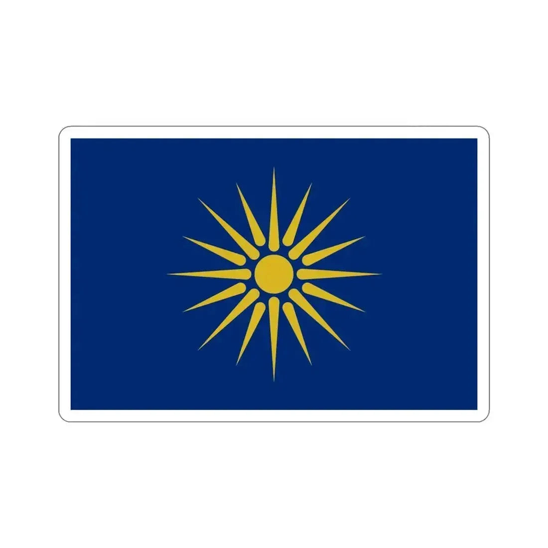 Flag of Greek Macedonia Greece STICKER Vinyl Die-Cut Decal 5 Inch - The Sticker Space