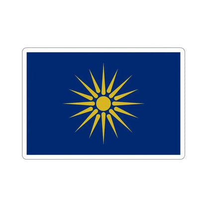 Flag of Greek Macedonia Greece STICKER Vinyl Die-Cut Decal 5 Inch - The Sticker Space