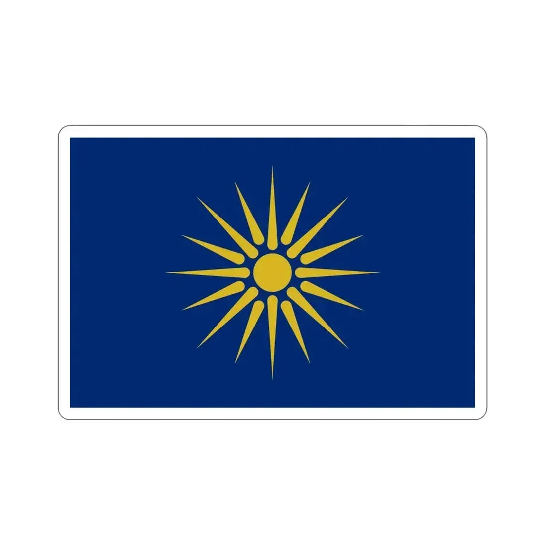 Flag of Greek Macedonia Greece STICKER Vinyl Die-Cut Decal 5 Inch - The Sticker Space