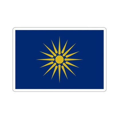 Flag of Greek Macedonia Greece STICKER Vinyl Die-Cut Decal 5 Inch - The Sticker Space