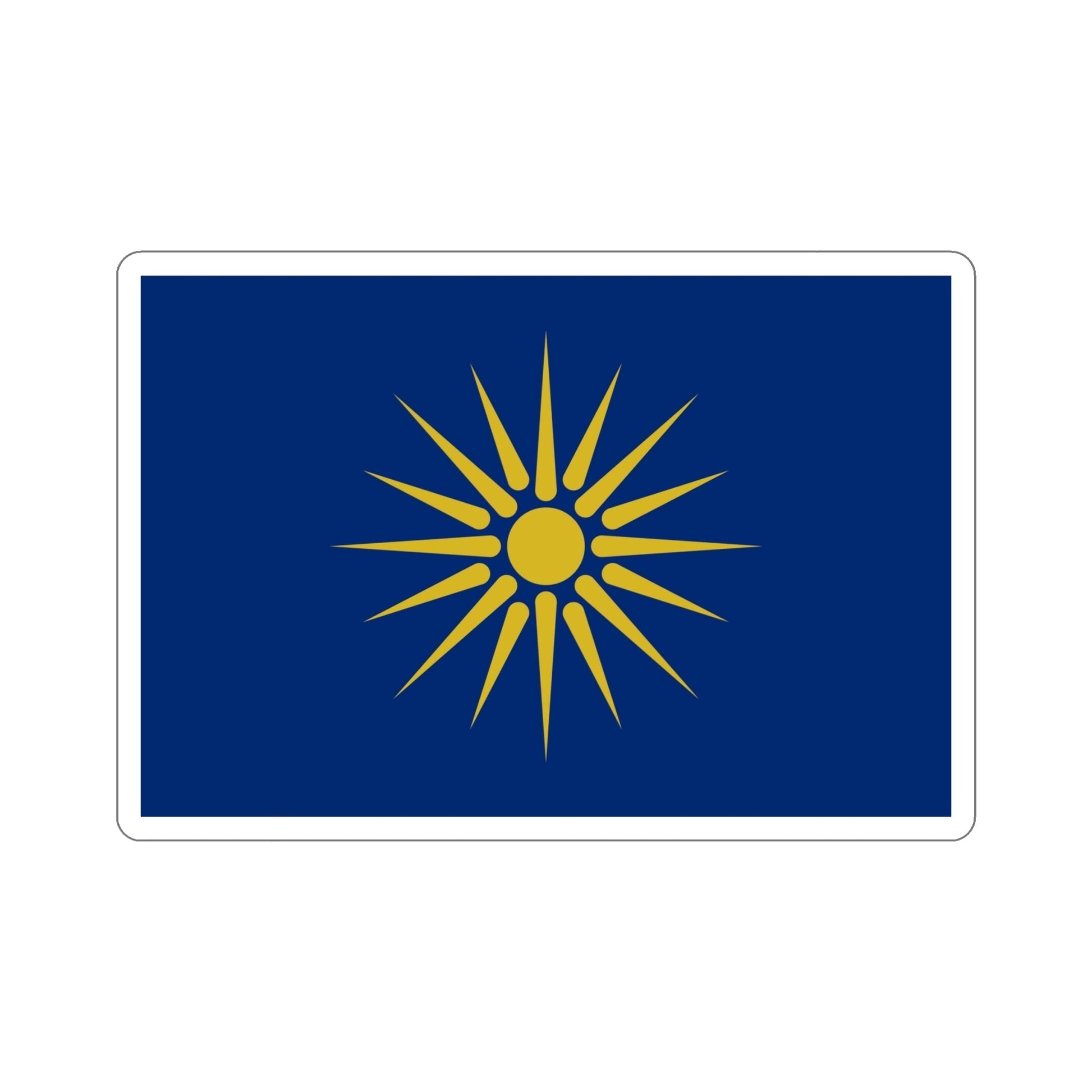 Flag of Greek Macedonia Greece STICKER Vinyl Die-Cut Decal-6 Inch-The Sticker Space