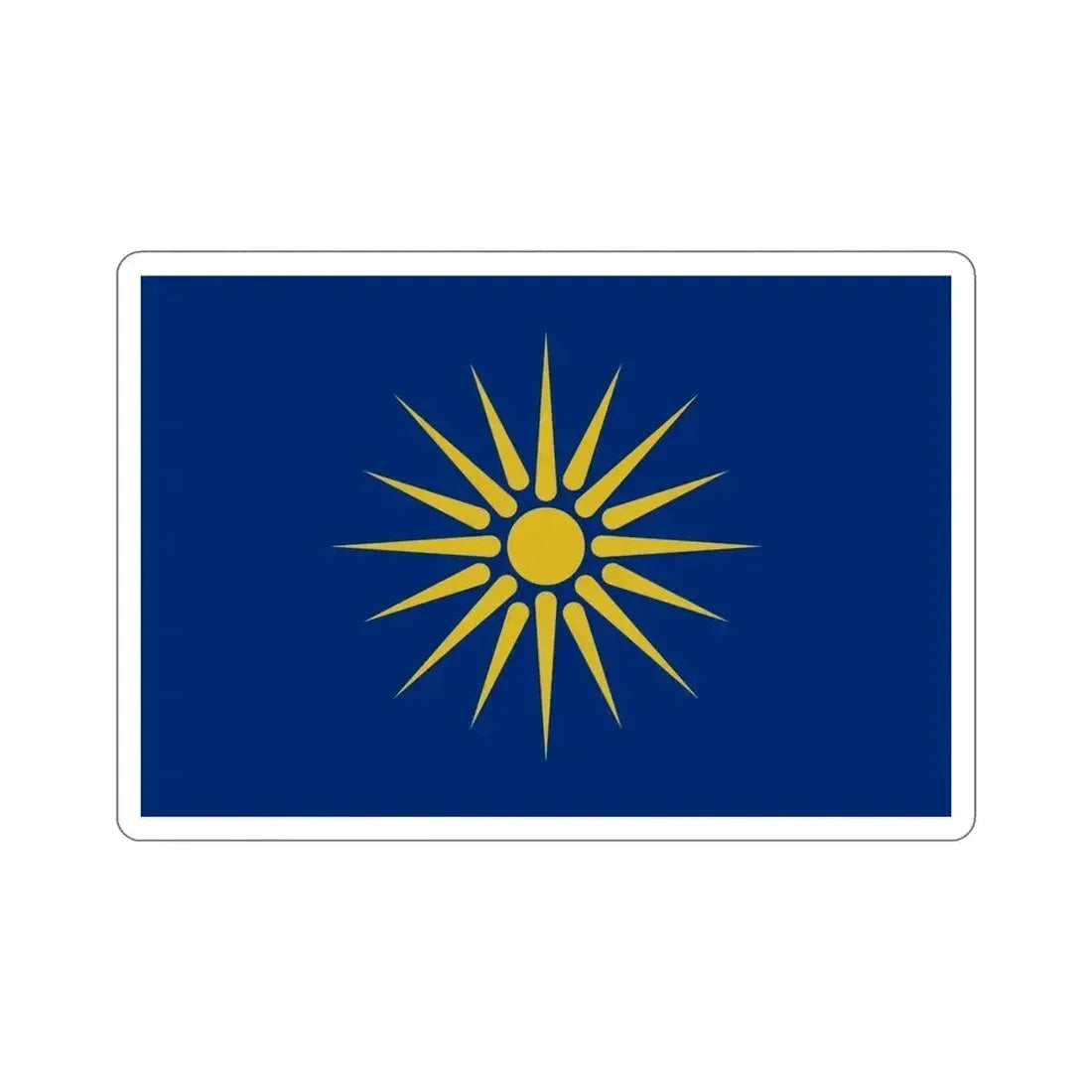 Flag of Greek Macedonia Greece STICKER Vinyl Die-Cut Decal 6 Inch - The Sticker Space