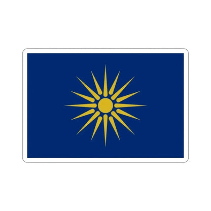 Flag of Greek Macedonia Greece STICKER Vinyl Die-Cut Decal 6 Inch - The Sticker Space