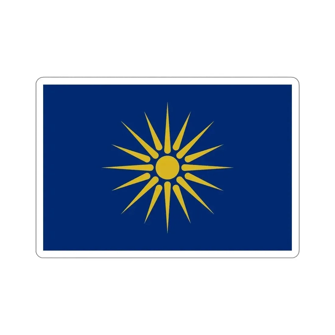Flag of Greek Macedonia Greece STICKER Vinyl Die-Cut Decal 6 Inch - The Sticker Space