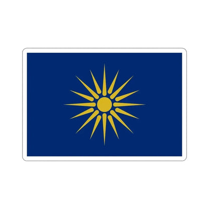 Flag of Greek Macedonia Greece STICKER Vinyl Die-Cut Decal 6 Inch - The Sticker Space