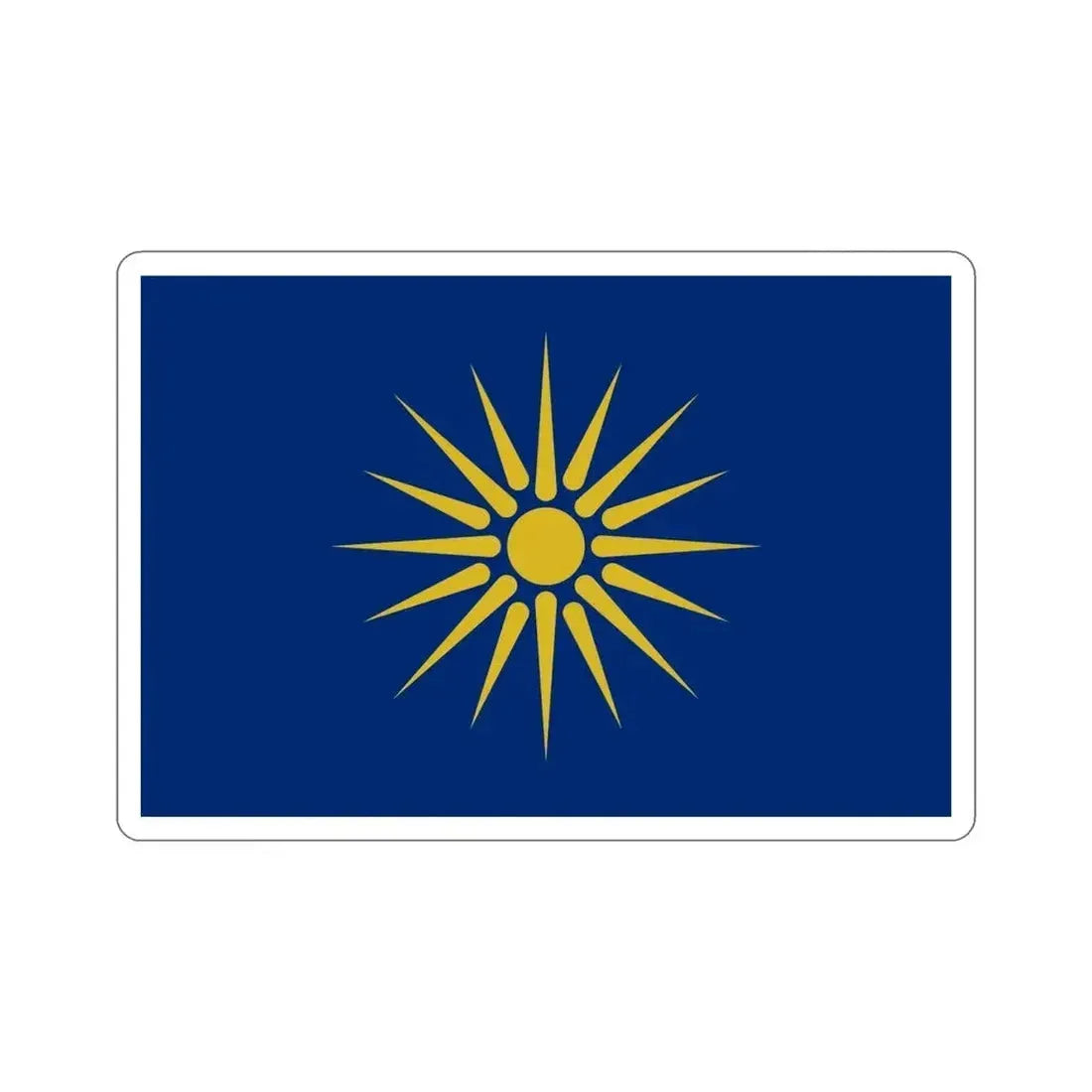 Flag of Greek Macedonia Greece STICKER Vinyl Die-Cut Decal - The Sticker Space