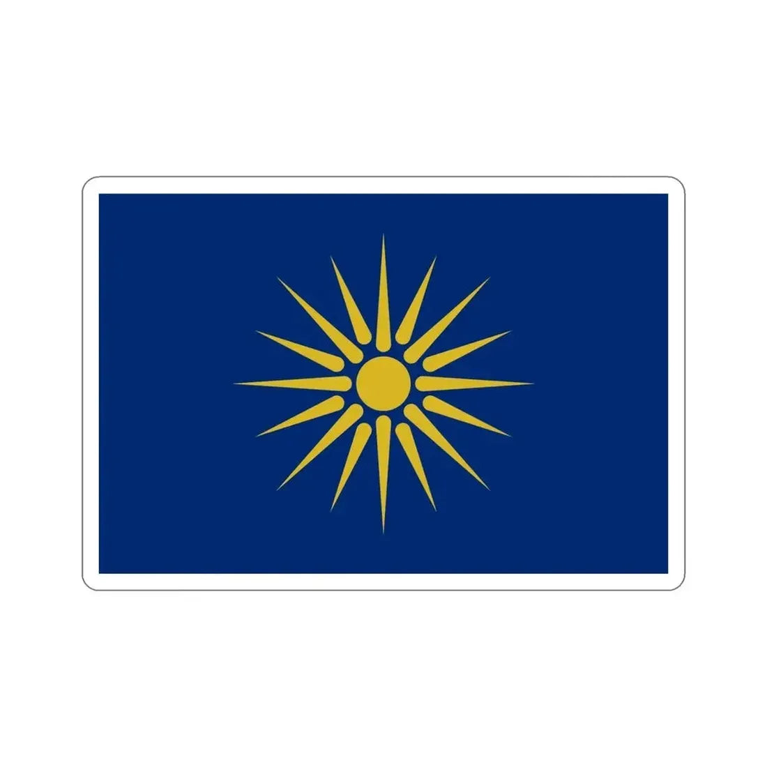 Flag of Greek Macedonia Greece STICKER Vinyl Die-Cut Decal - The Sticker Space