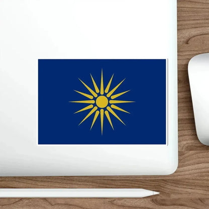 Flag of Greek Macedonia Greece STICKER Vinyl Die-Cut Decal - The Sticker Space