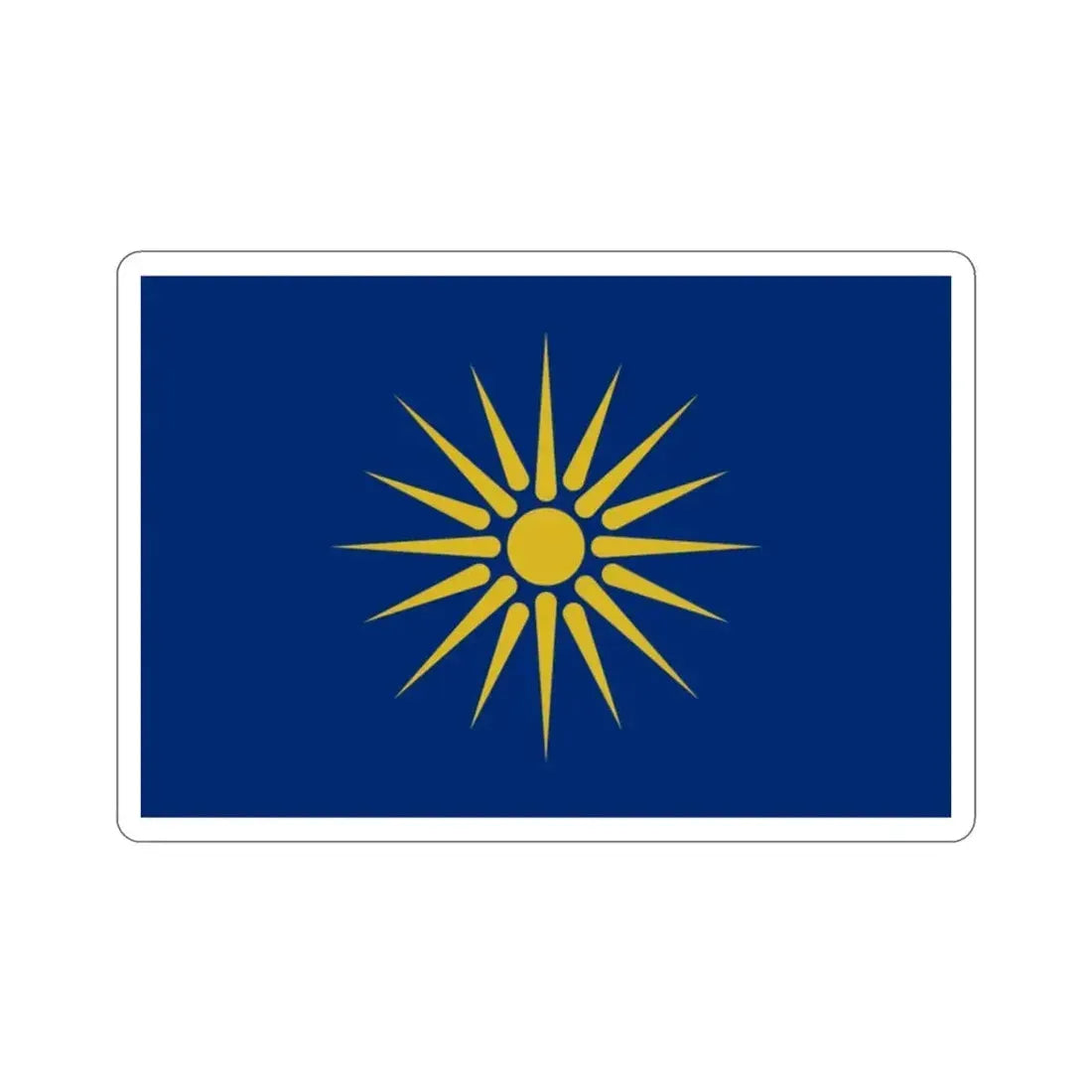 Flag of Greek Macedonia Greece STICKER Vinyl Die-Cut Decal - The Sticker Space