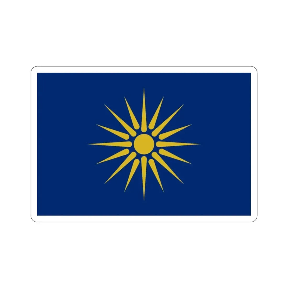 Flag of Greek Macedonia Greece STICKER Vinyl Die-Cut Decal - The Sticker Space