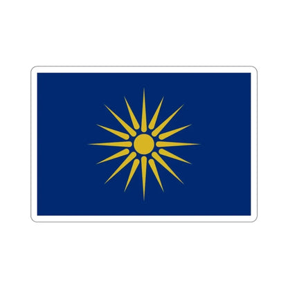 Flag of Greek Macedonia Greece STICKER Vinyl Die-Cut Decal - The Sticker Space