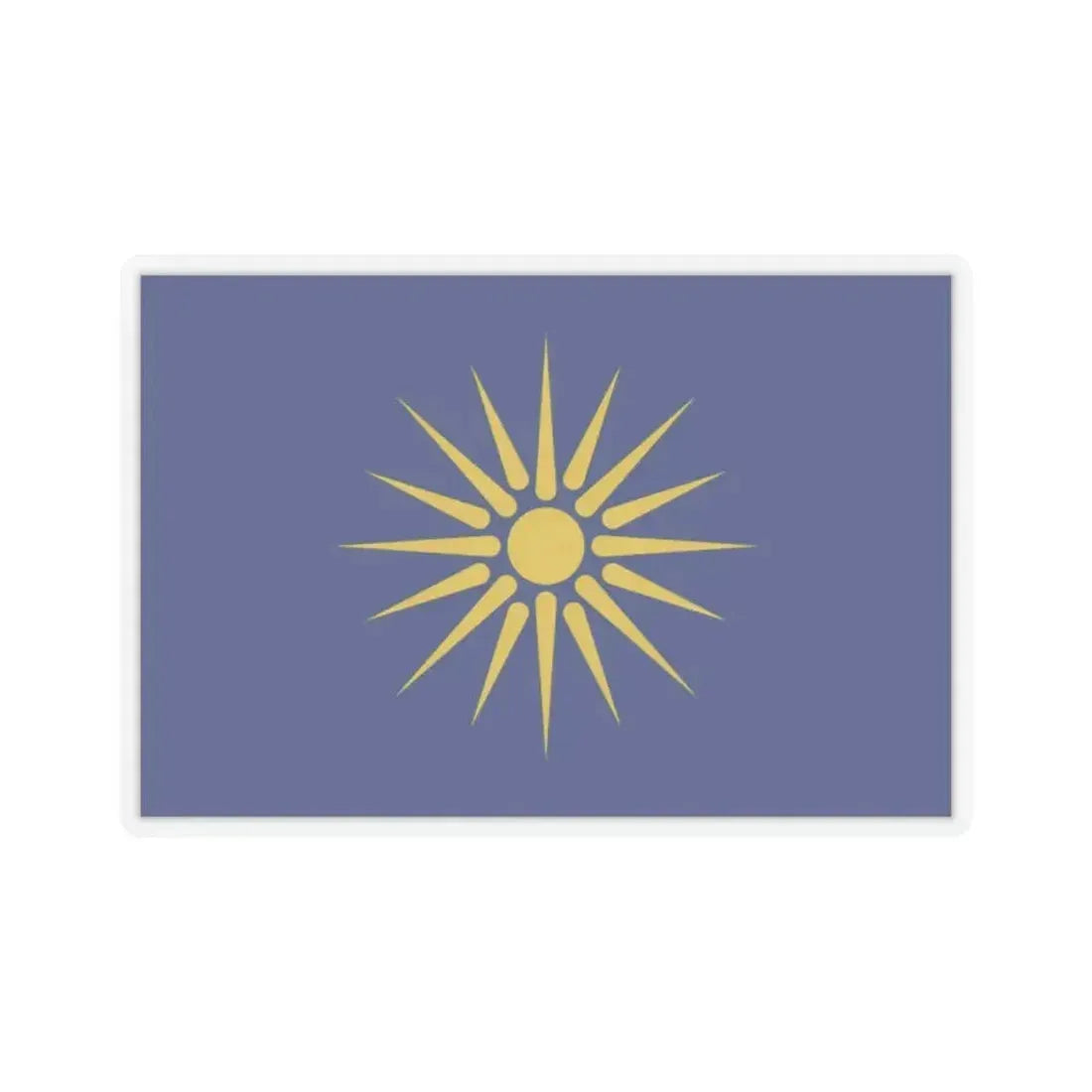 Flag of Greek Macedonia Greece - STICKER Vinyl Kiss-Cut Decal 2 Inch Transparent - The Sticker Space