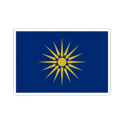 Flag of Greek Macedonia Greece - STICKER Vinyl Kiss-Cut Decal 2 Inch White - The Sticker Space