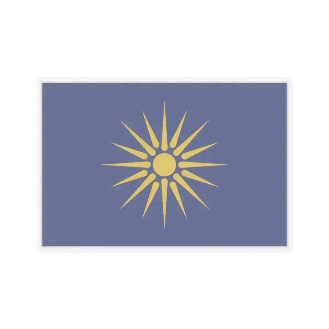 Flag of Greek Macedonia Greece - STICKER Vinyl Kiss-Cut Decal 3 Inch Transparent - The Sticker Space