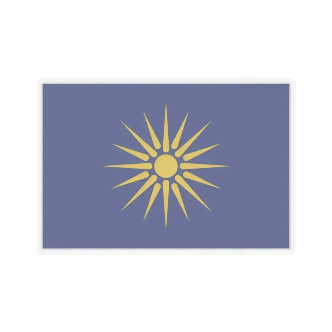 Flag of Greek Macedonia Greece - STICKER Vinyl Kiss-Cut Decal 4 Inch Transparent - The Sticker Space