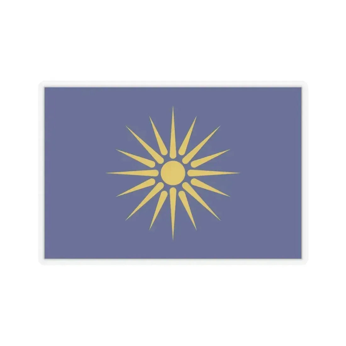 Flag of Greek Macedonia Greece - STICKER Vinyl Kiss-Cut Decal 6 Inch Transparent - The Sticker Space