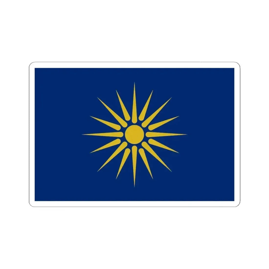 Flag of Greek Macedonia Greece - STICKER Vinyl Kiss-Cut Decal 6 Inch White - The Sticker Space