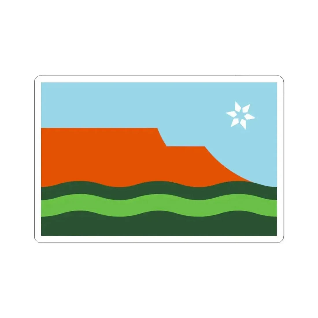 Flag of Green River Utah (United States) STICKER Vinyl Kiss-Cut Decal 3 Inch White - The Sticker Space
