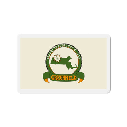 Flag of Greenfield Massachusetts - Die-Cut Magnet-2" x 2"-The Sticker Space