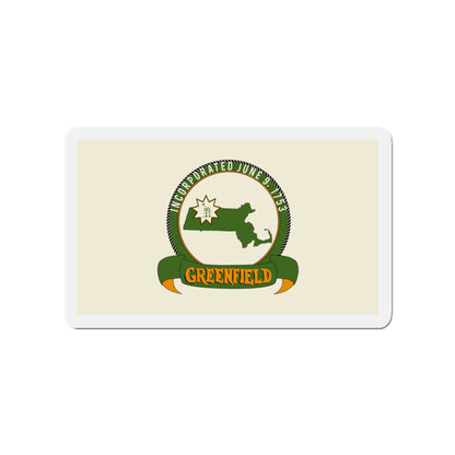 Flag of Greenfield Massachusetts - Die-Cut Magnet-3" x 3"-The Sticker Space