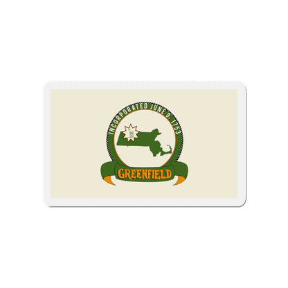 Flag of Greenfield Massachusetts - Die-Cut Magnet-4" x 4"-The Sticker Space