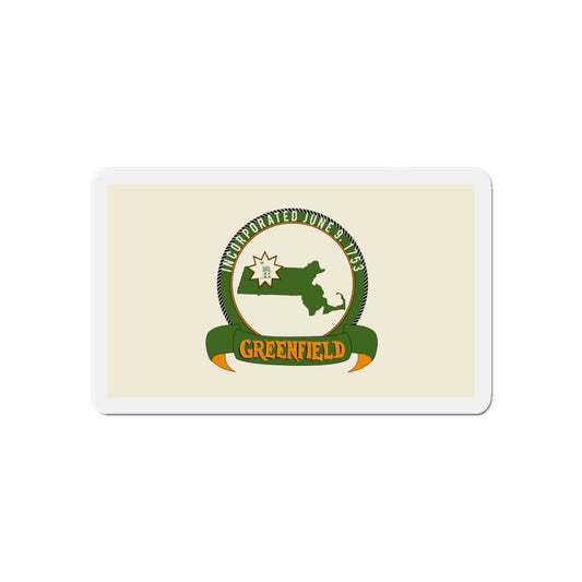 Flag of Greenfield Massachusetts - Die-Cut Magnet-6 × 6"-The Sticker Space