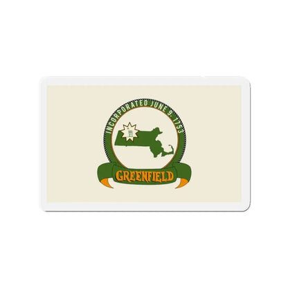 Flag of Greenfield Massachusetts - Refrigerator Magnet 2 Inch - The Sticker Space