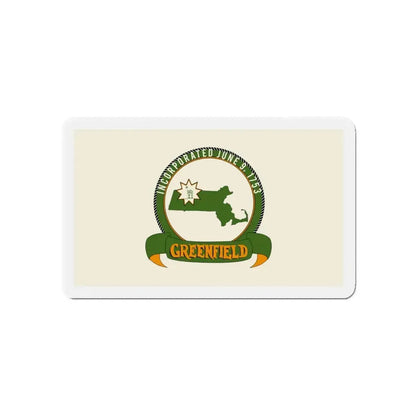 Flag of Greenfield Massachusetts - Refrigerator Magnet 4 Inch - The Sticker Space
