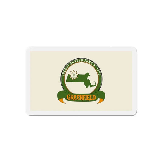 Flag of Greenfield Massachusetts - Refrigerator Magnet 6 Inch - The Sticker Space
