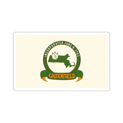 Flag of Greenfield Massachusetts USA STICKER Vinyl Die-Cut Decal 2 Inch - The Sticker Space