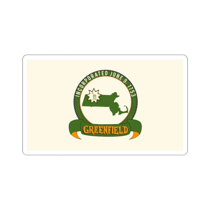 Flag of Greenfield Massachusetts USA STICKER Vinyl Die-Cut Decal 2 Inch - The Sticker Space