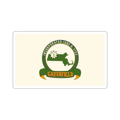 Flag of Greenfield Massachusetts USA STICKER Vinyl Die-Cut Decal 6 Inch - The Sticker Space