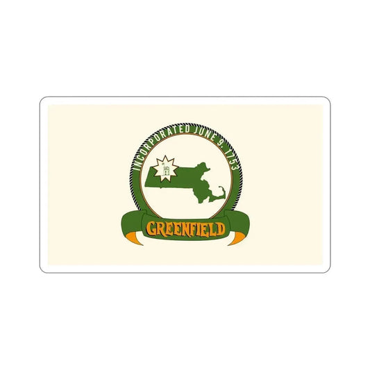 Flag of Greenfield Massachusetts USA STICKER Vinyl Die-Cut Decal 6 Inch - The Sticker Space