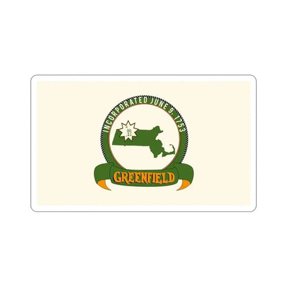 Flag of Greenfield Massachusetts USA STICKER Vinyl Die-Cut Decal - The Sticker Space