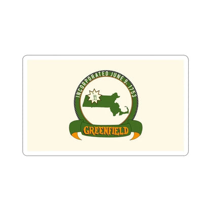 Flag of Greenfield Massachusetts USA STICKER Vinyl Die-Cut Decal - The Sticker Space
