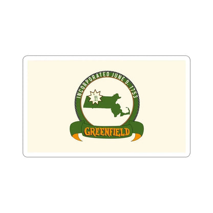 Flag of Greenfield Massachusetts USA STICKER Vinyl Die-Cut Decal - The Sticker Space