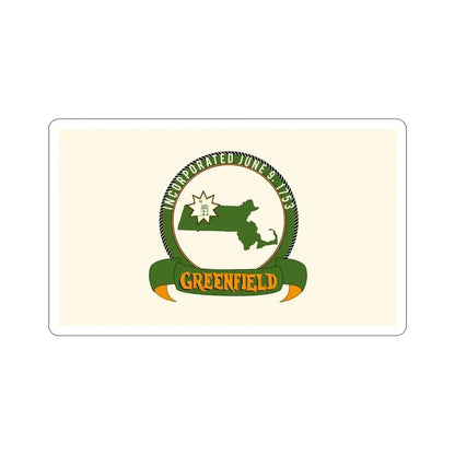 Flag of Greenfield Massachusetts USA STICKER Vinyl Die-Cut Decal - The Sticker Space