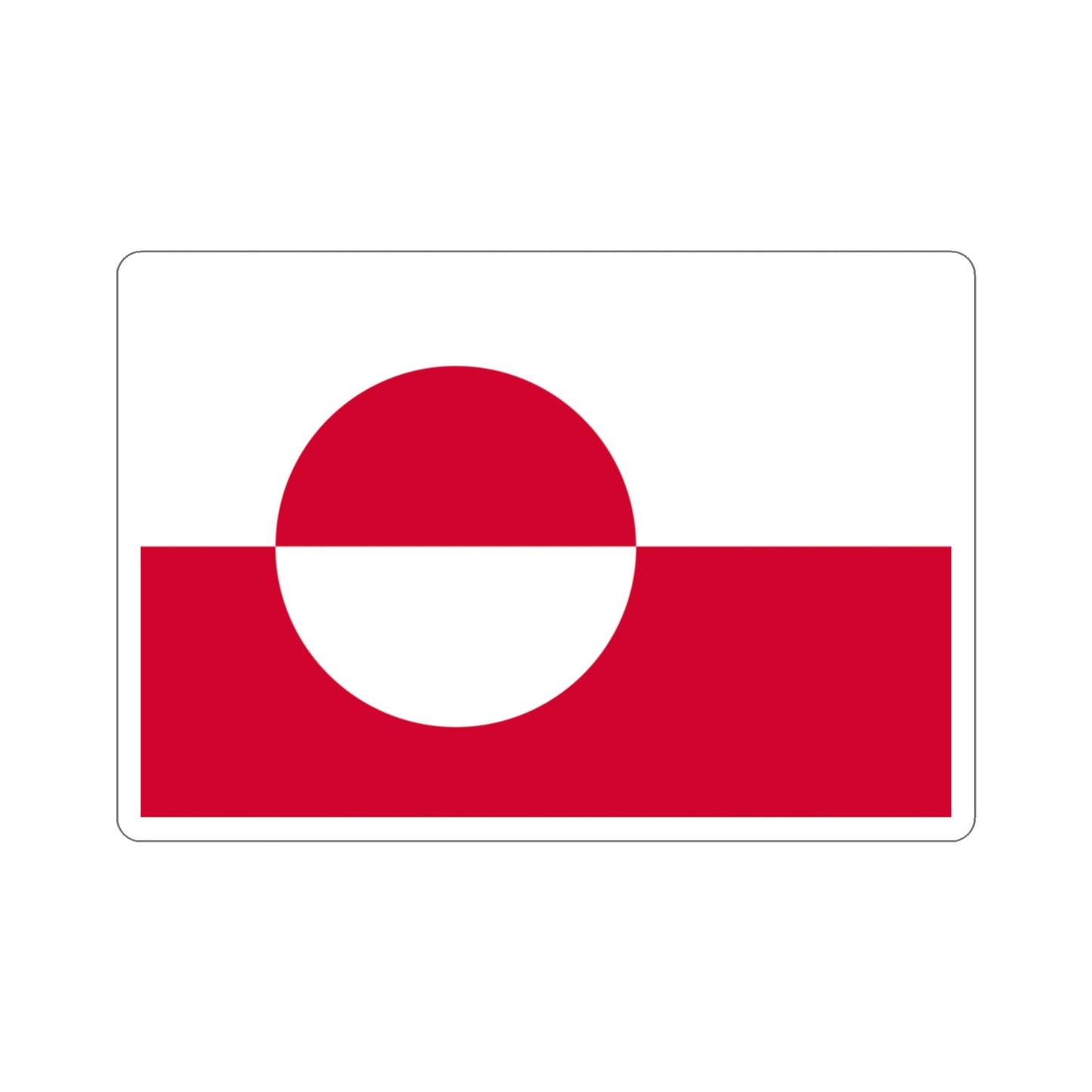 Flag of Greenland STICKER Vinyl Die-Cut Decal-3 Inch-The Sticker Space