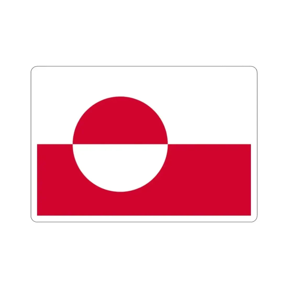 Flag of Greenland STICKER Vinyl Die-Cut Decal - The Sticker Space