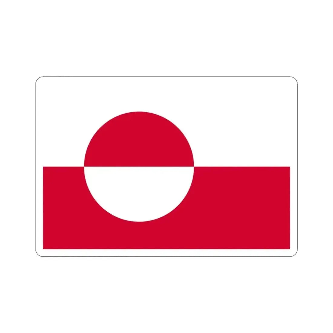 Flag of Greenland STICKER Vinyl Die-Cut Decal - The Sticker Space