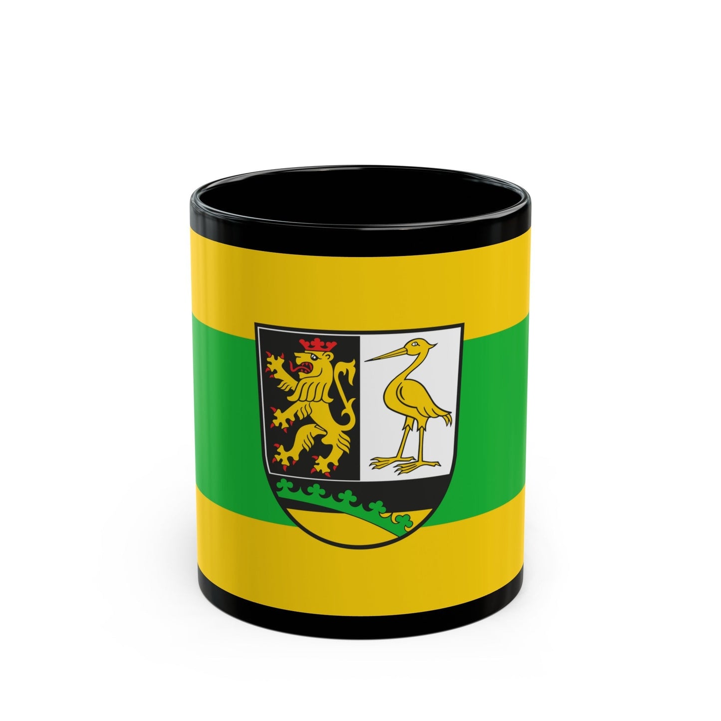 Flag of Greiz Germany - Black Coffee Mug-11oz-The Sticker Space