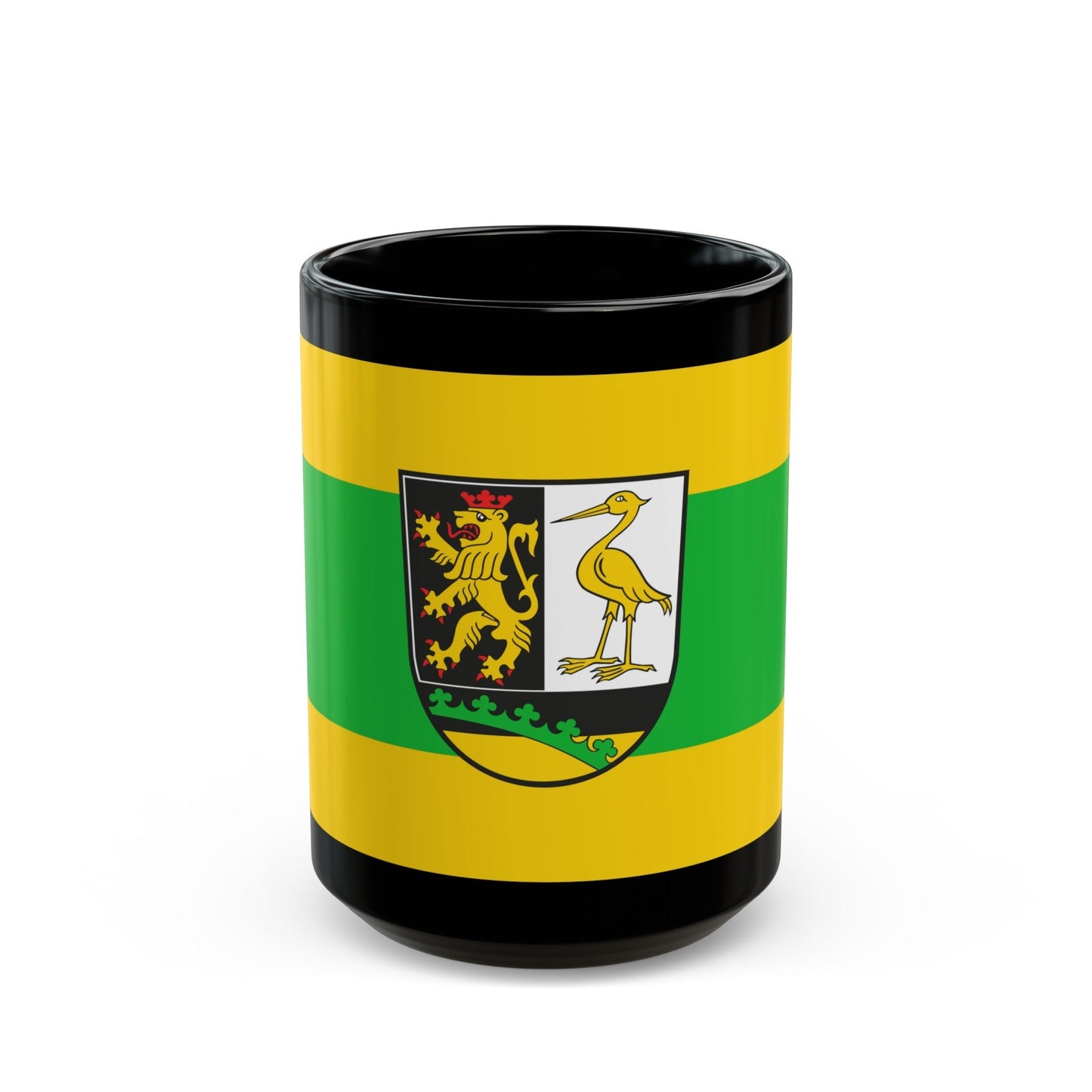 Flag of Greiz Germany - Black Coffee Mug-15oz-The Sticker Space