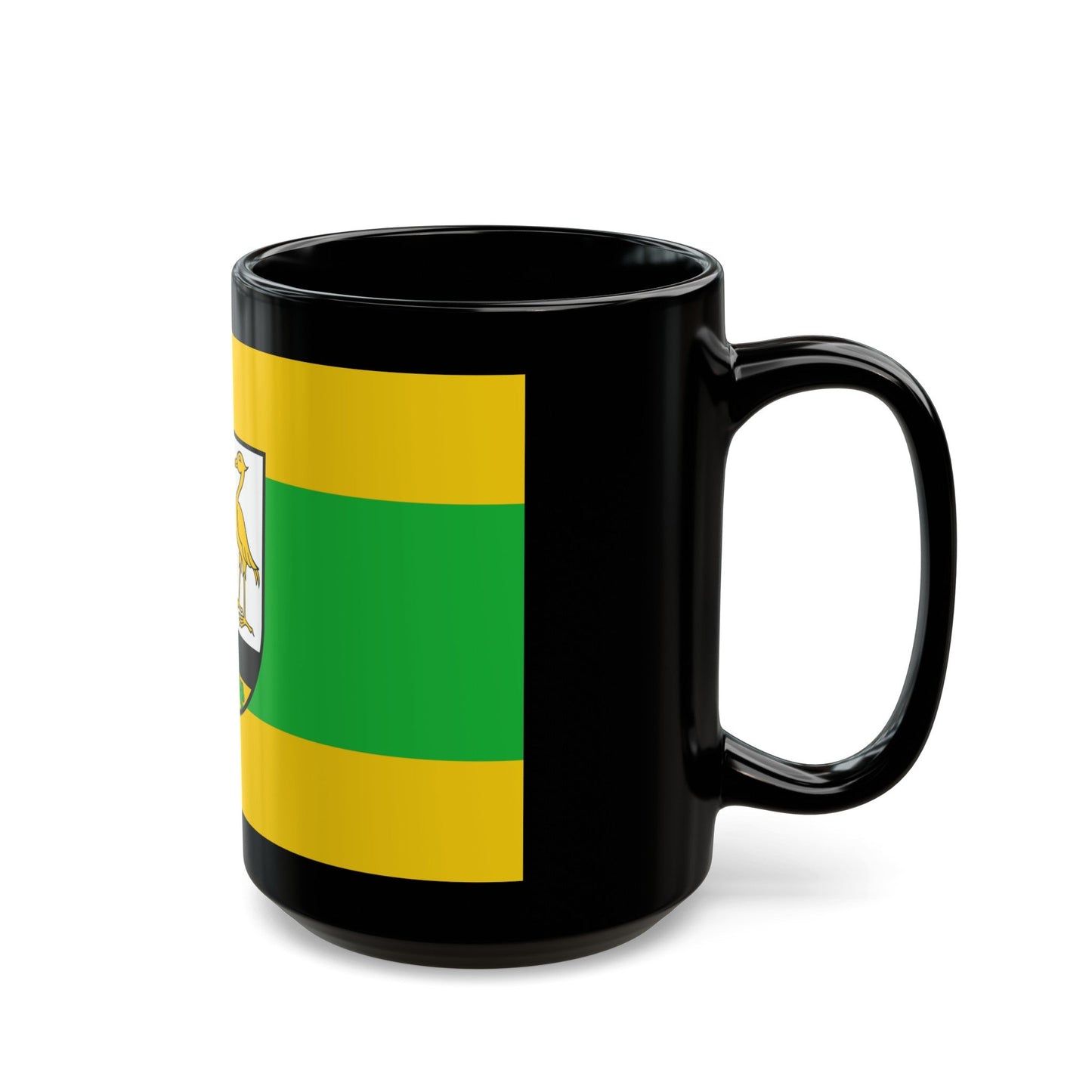 Flag of Greiz Germany - Black Coffee Mug-The Sticker Space