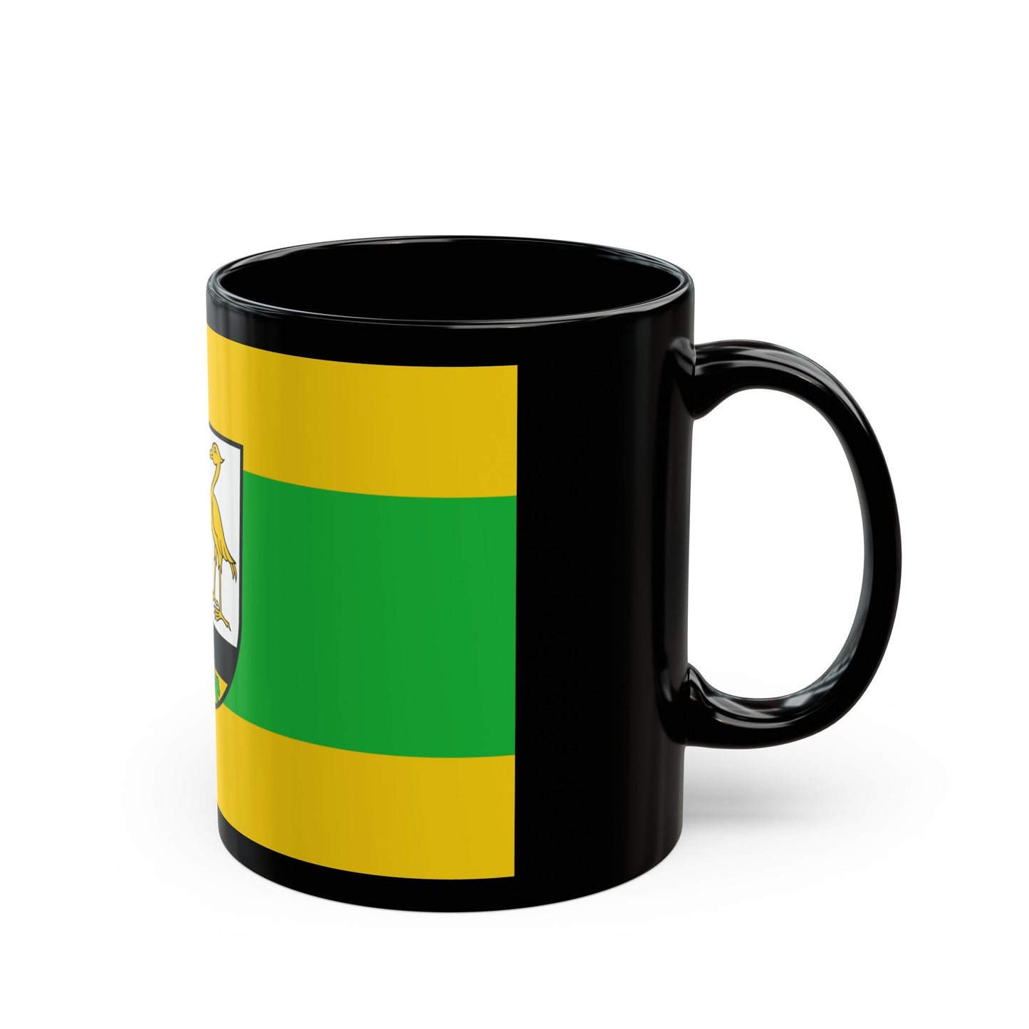 Flag of Greiz Germany - Black Coffee Mug-The Sticker Space