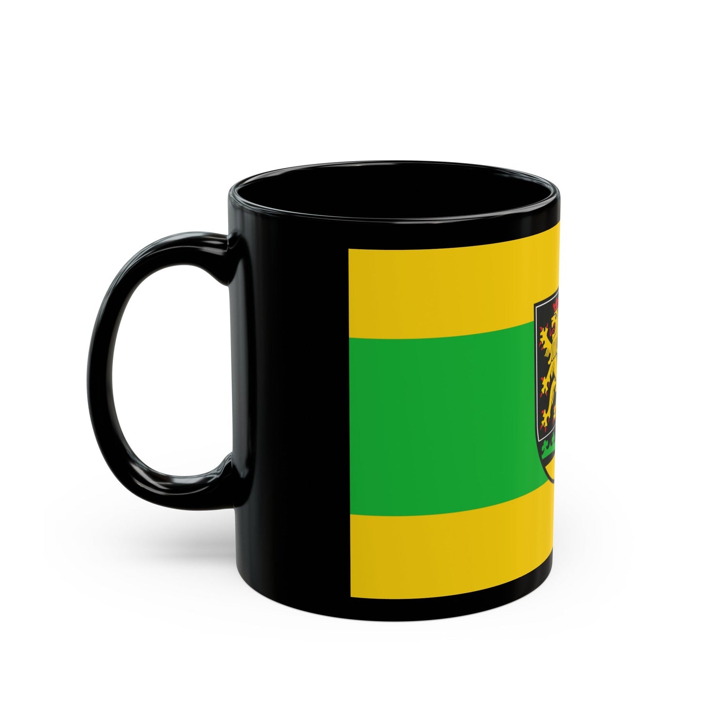 Flag of Greiz Germany - Black Coffee Mug-The Sticker Space