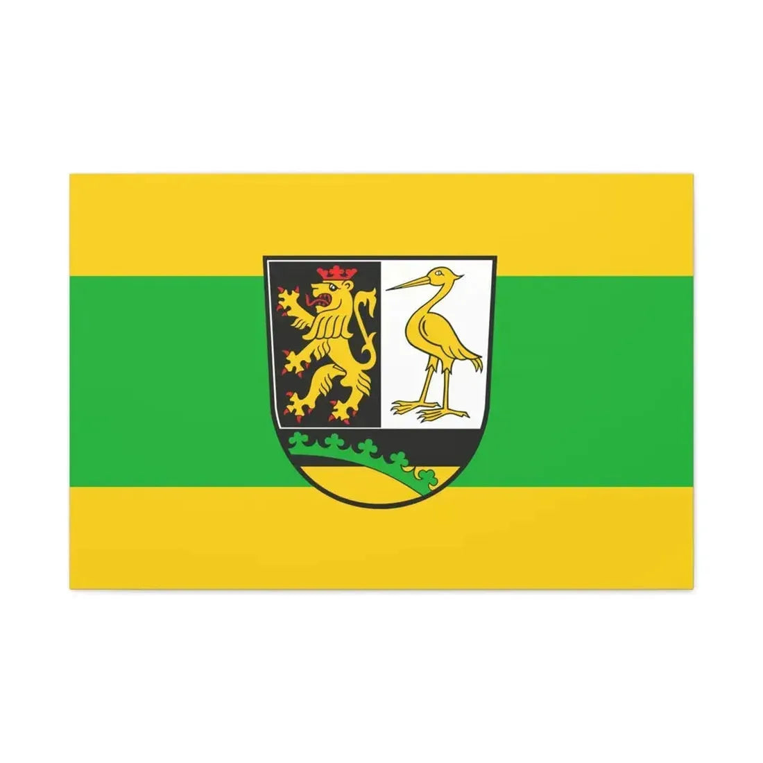 Flag of Greiz Germany - Canvas Wall Art 36" x 24" 1.25" - The Sticker Space