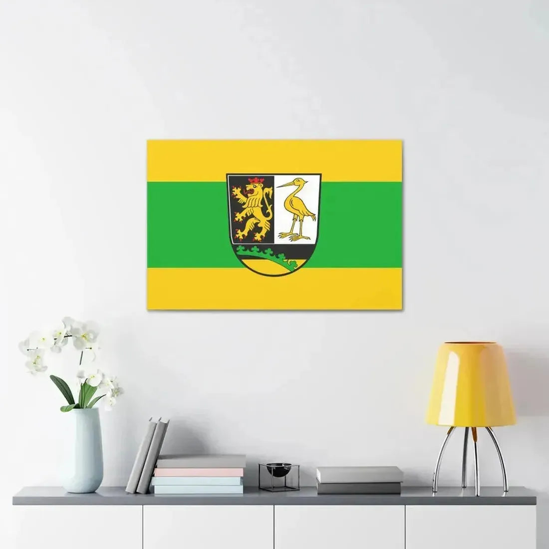 Flag of Greiz Germany - Canvas Wall Art - The Sticker Space