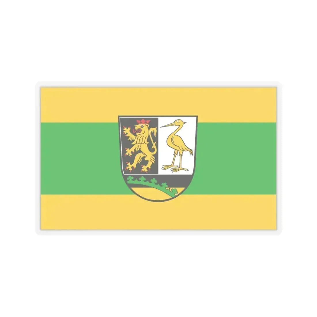 Flag of Greiz Germany - STICKER Vinyl Kiss-Cut Decal 4 Inch Transparent - The Sticker Space